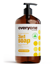 Load image into Gallery viewer, Everyone 3 in 1 Soap: Coconut + Lemmon - 946ml / 32 fl. oz.