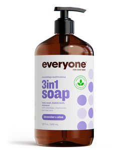 Everyone 3 in 1 Soap: Lavender + Aloe - 946ml / 32 fl. oz.