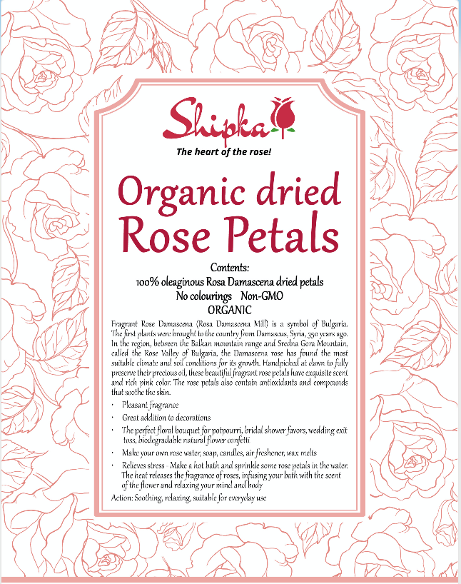 Shipka Organic Dried Rose Petals (Damascena) - 250g