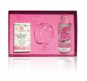 Bulgarian Rose - Gift Set (Rose Berry Roll-On / Lady's Joy Soap / Rose Water)