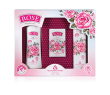 Load image into Gallery viewer, Bulgarian Rose - Rose Original Cosmetic Gift Set (Micellar Water / Perfume Roll-On / Hand Cream)
