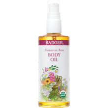 Load image into Gallery viewer, Badger Balms Damascus Rose Body Oil - 118ml / 4 fl. oz.
