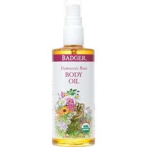 Badger Balms Damascus Rose Body Oil - 118ml / 4 fl. oz.